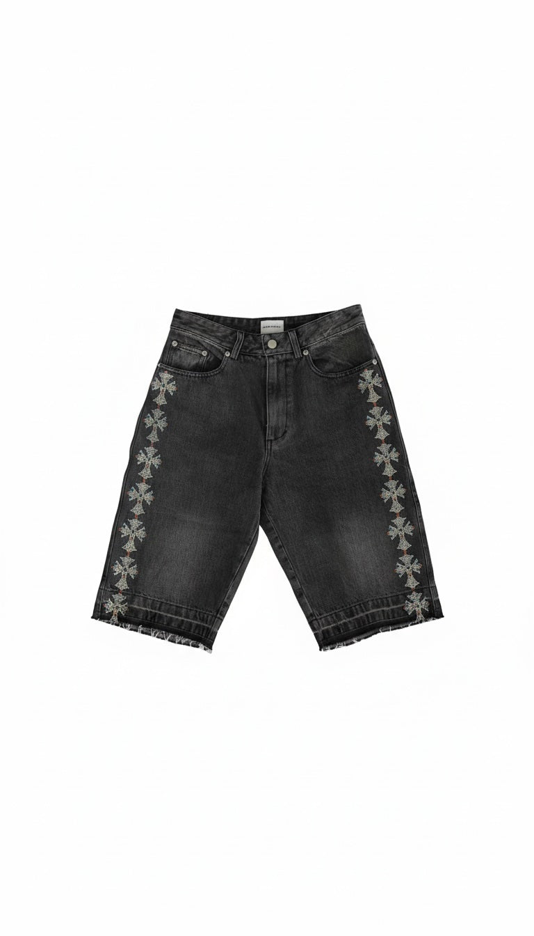 Black Cross Jorts